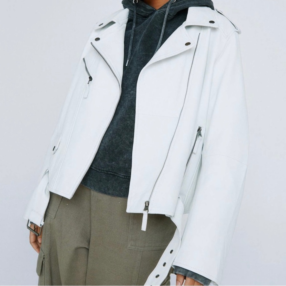 Nasty Gal Genuine Leather Moto Jacket